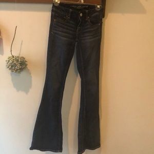 size 0 american eagle outfitters flare jeans